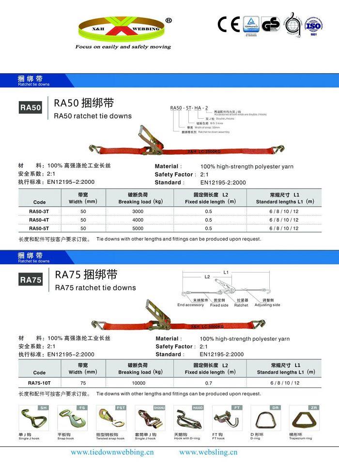 Ratchet Lashing Strap25mm-100mm Ratchet Lashing Strap25mm-100mm